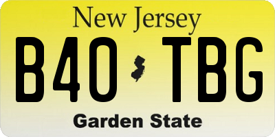 NJ license plate B40TBG