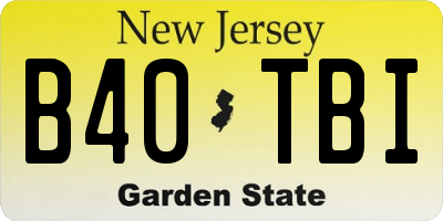 NJ license plate B40TBI