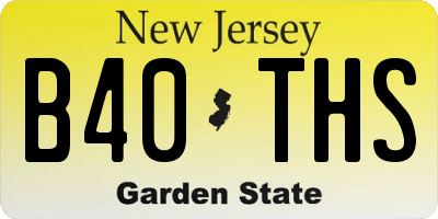 NJ license plate B40THS