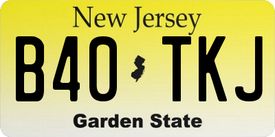 NJ license plate B40TKJ