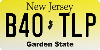 NJ license plate B40TLP