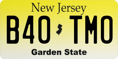 NJ license plate B40TMO