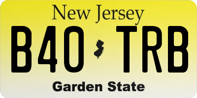 NJ license plate B40TRB