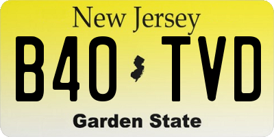 NJ license plate B40TVD