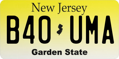 NJ license plate B40UMA