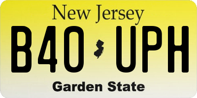 NJ license plate B40UPH
