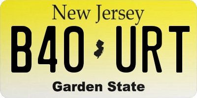 NJ license plate B40URT