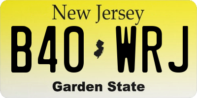 NJ license plate B40WRJ