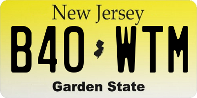 NJ license plate B40WTM