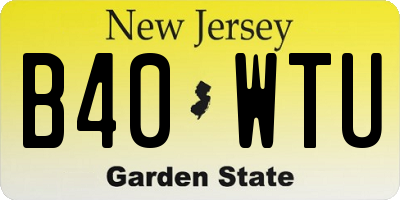 NJ license plate B40WTU