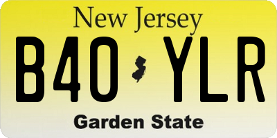 NJ license plate B40YLR
