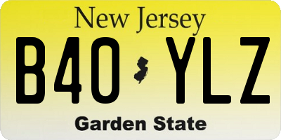 NJ license plate B40YLZ