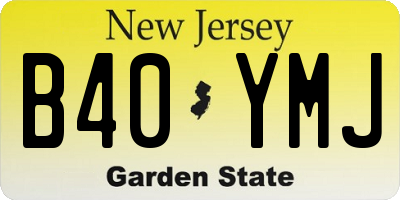 NJ license plate B40YMJ