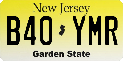 NJ license plate B40YMR