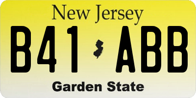 NJ license plate B41ABB