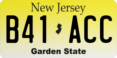NJ license plate B41ACC
