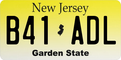 NJ license plate B41ADL