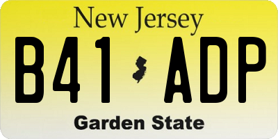 NJ license plate B41ADP