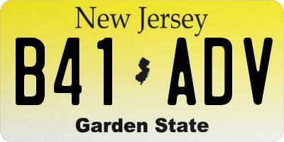 NJ license plate B41ADV