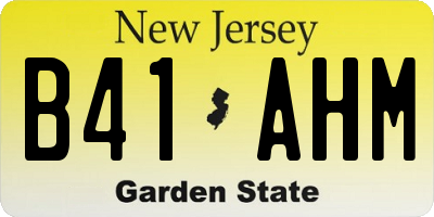 NJ license plate B41AHM