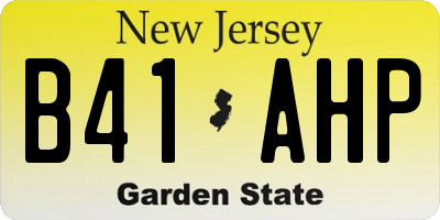 NJ license plate B41AHP