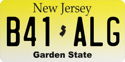 NJ license plate B41ALG