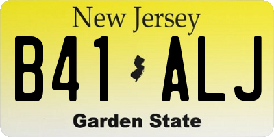 NJ license plate B41ALJ