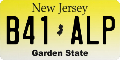 NJ license plate B41ALP