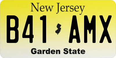 NJ license plate B41AMX