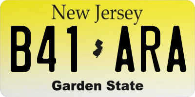 NJ license plate B41ARA
