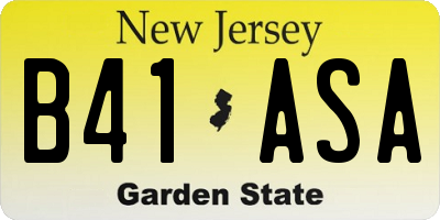 NJ license plate B41ASA
