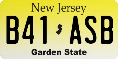 NJ license plate B41ASB