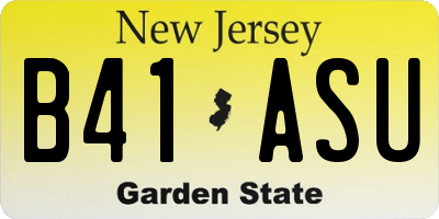 NJ license plate B41ASU