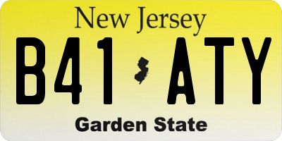 NJ license plate B41ATY