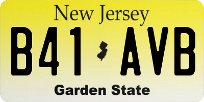 NJ license plate B41AVB
