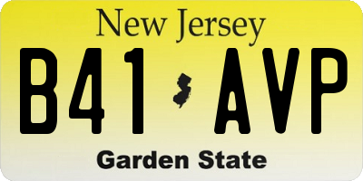 NJ license plate B41AVP