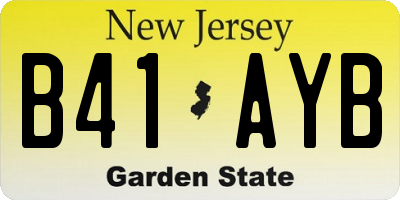 NJ license plate B41AYB