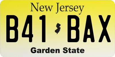 NJ license plate B41BAX