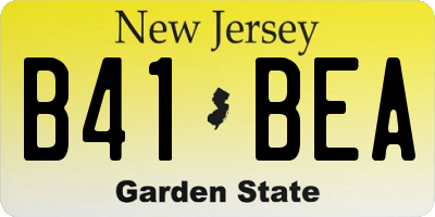 NJ license plate B41BEA