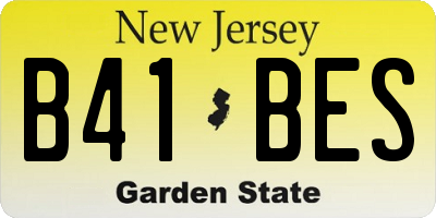 NJ license plate B41BES