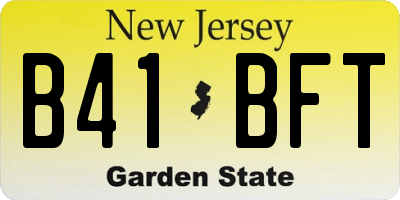 NJ license plate B41BFT