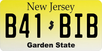 NJ license plate B41BIB