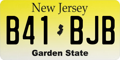 NJ license plate B41BJB