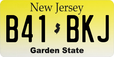 NJ license plate B41BKJ