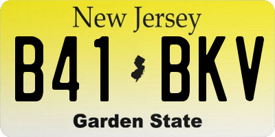 NJ license plate B41BKV