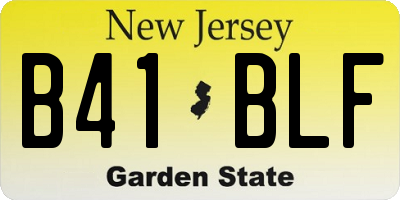 NJ license plate B41BLF