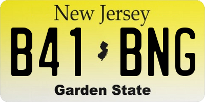 NJ license plate B41BNG