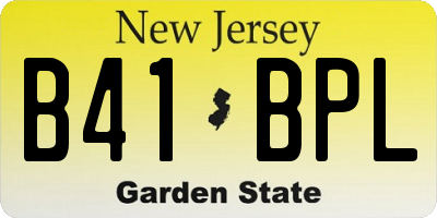 NJ license plate B41BPL