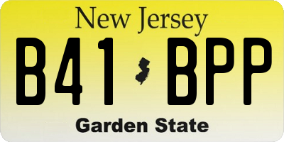 NJ license plate B41BPP