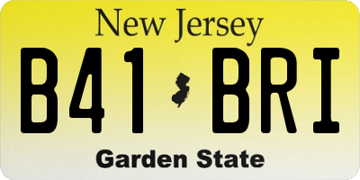 NJ license plate B41BRI